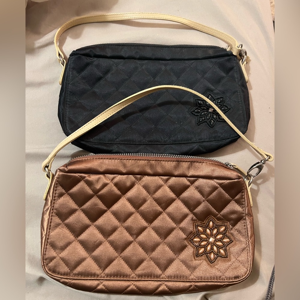 2 black and copper clutches 10” x 6” Jacob Brand almost new condition